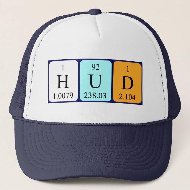 Gorra de nombre de tabla periódica Hud (Anverso)