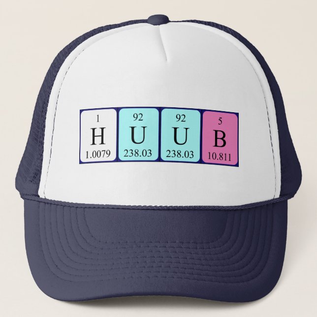 Gorra de nombre de tabla periódica Huub (Anverso)