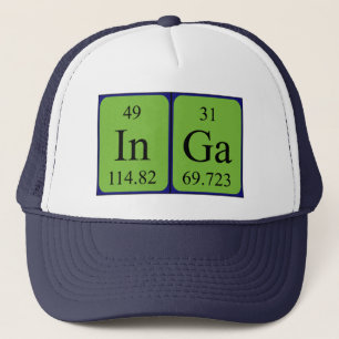 Gorra de nombre de tabla periódica Inga