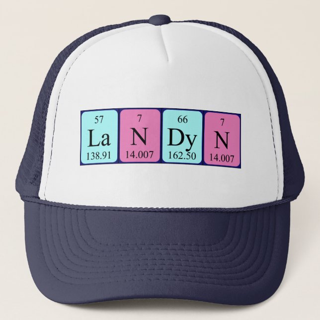 Gorra de nombre de tabla periódica Landyn (Anverso)