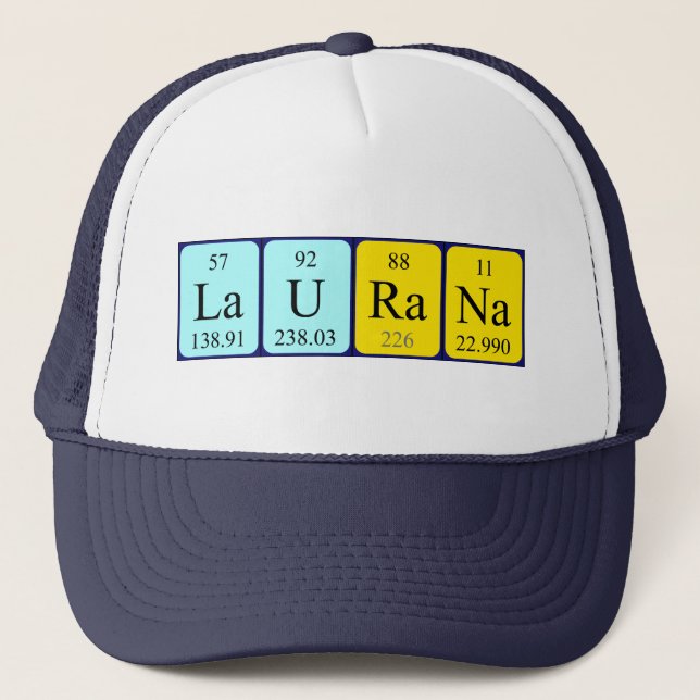 Gorra de nombre de tabla periódica Laurana (Anverso)