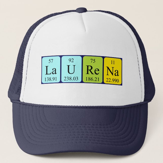 Gorra de nombre de tabla periódica Laurena (Anverso)