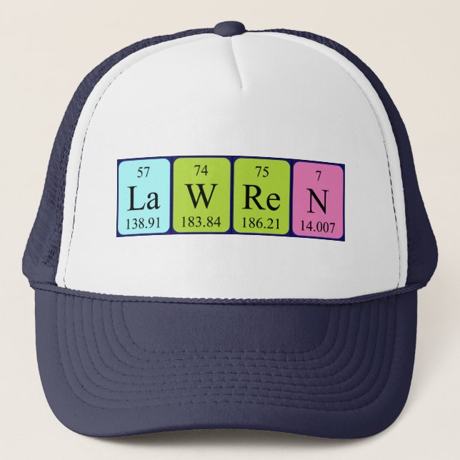 Gorra de nombre de tabla periódica Lawren (Anverso)