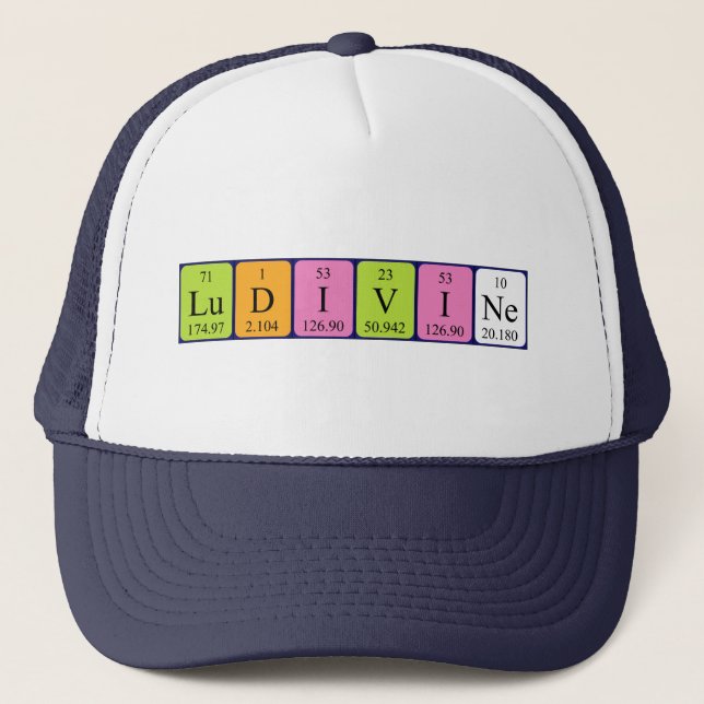 Gorra de nombre de tabla periódica Ludivine (Anverso)