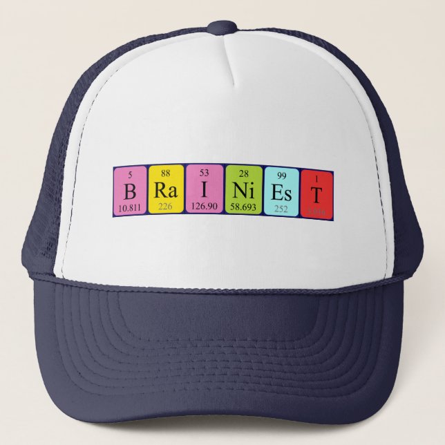 Gorra de nombre de tabla periódica más brillante (Anverso)