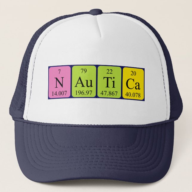 Gorra de nombre de tabla periódica Nautica (Anverso)