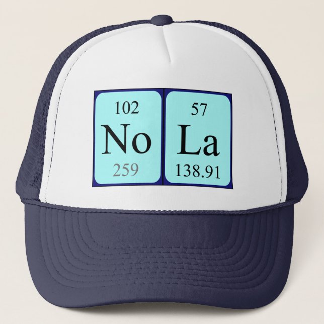 Gorra de nombre de tabla periódica Nola (Anverso)