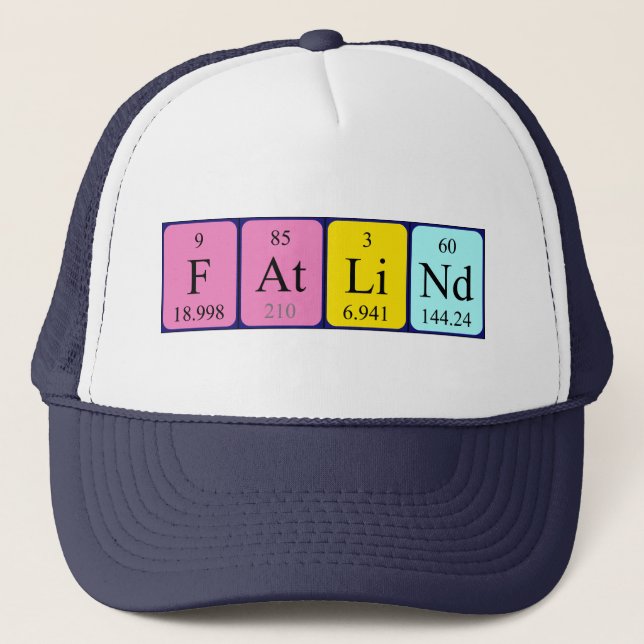 Gorra de nombre de tabla periódica plana (Anverso)