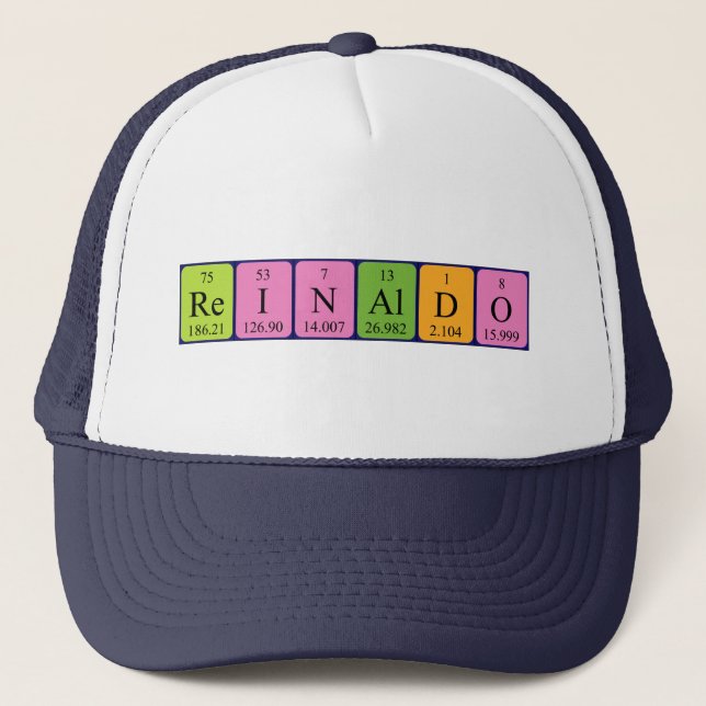 Gorra de nombre de tabla periódica Reinaldo (Anverso)