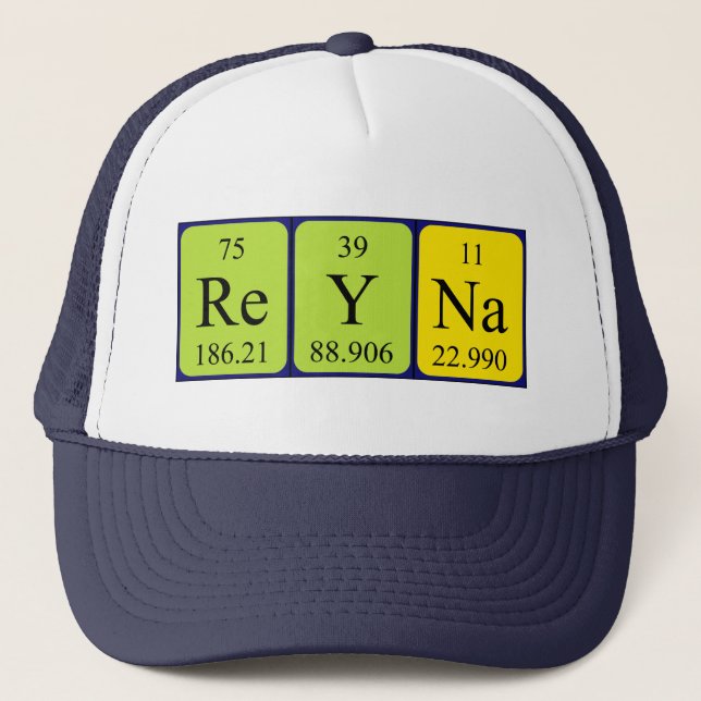 Gorra de nombre de tabla periódica Reyna (Anverso)