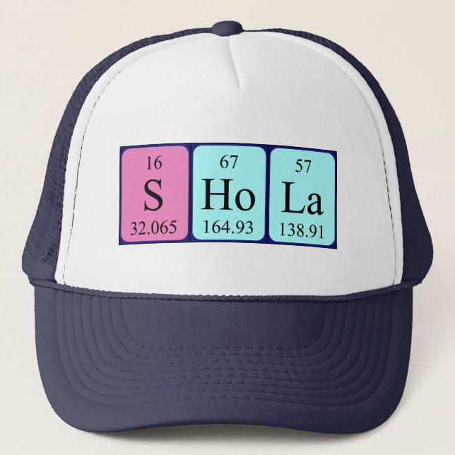Gorra de nombre de tabla periódica Shola (Anverso)