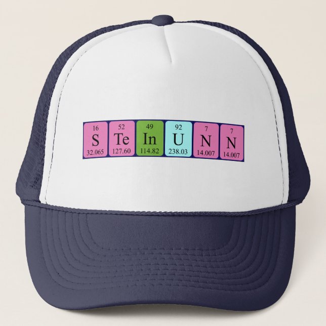 Gorra de nombre de tabla periódica Steinunn (Anverso)