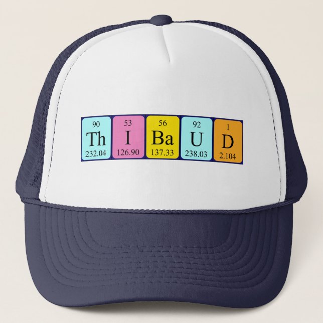 Gorra de nombre de tabla periódica Thibaud (Anverso)