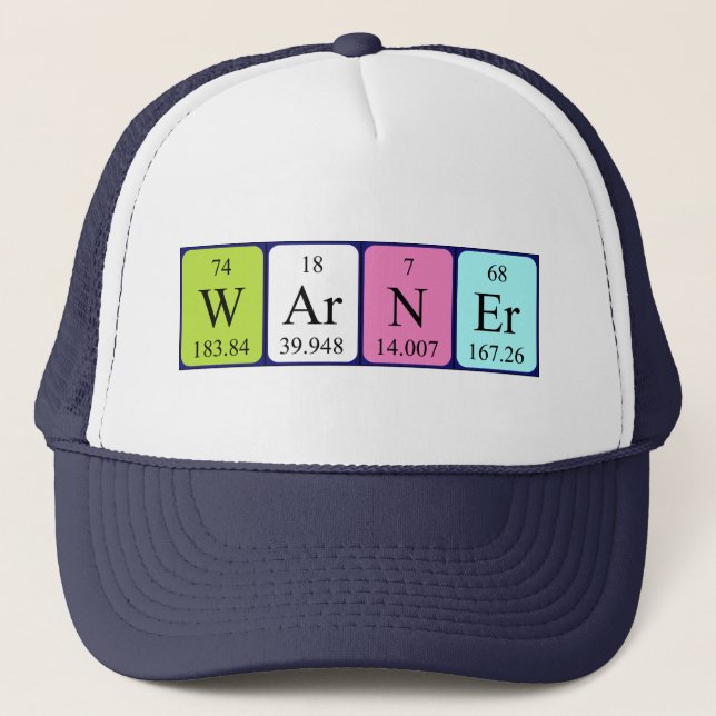 Gorra de nombre de tabla periódica Warner (Anverso)