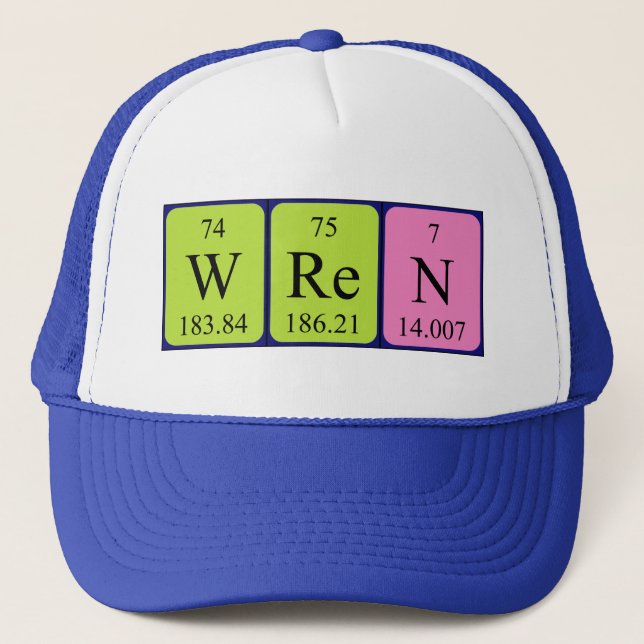Gorra de nombre de tabla periódica Wren (Anverso)