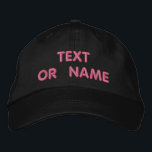 Gorra de nombre de texto personalizado tu gorra de<br><div class="desc">Gorras de texto/nombres sencillos y personalizados - Añade tu texto / nombre / logotipo / más - elige tu color / tamaño / fuente - haz tus cápsulas / regalos únicos de béisbol :)</div>