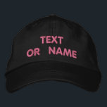 Gorra de nombre de texto personalizado tu gorra de<br><div class="desc">Gorras de texto/nombres sencillos y personalizados - Añade tu texto / nombre / logotipo / más - elige tu color / tamaño / fuente - haz tus cápsulas / regalos únicos de béisbol :)</div>