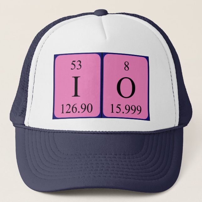 Gorra de nombres de tabla periódica (Anverso)