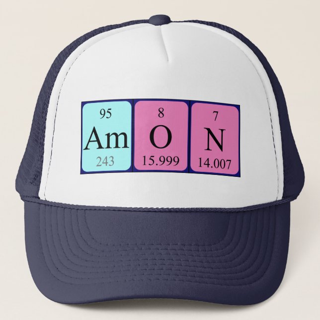 Gorra de nombres de tabla periódica Amon (Anverso)