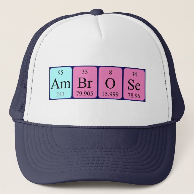 Gorra de nombres de tabla periódica de Ambrose (Anverso)