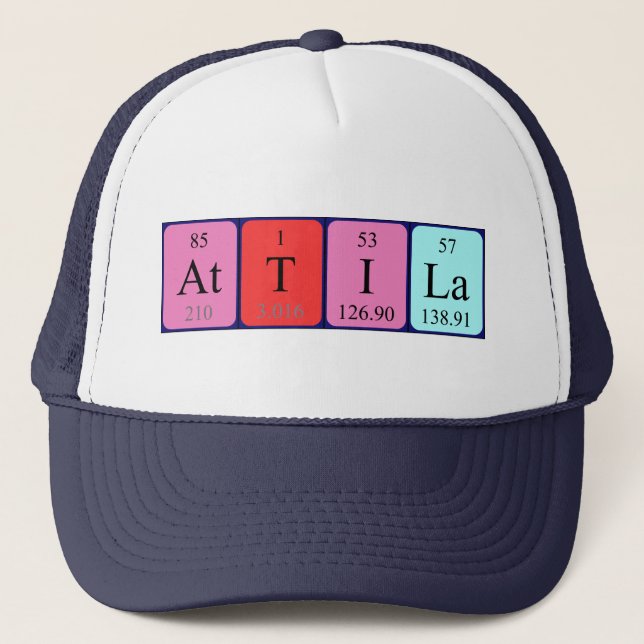 Gorra de nombres de tabla periódica de Attila (Anverso)