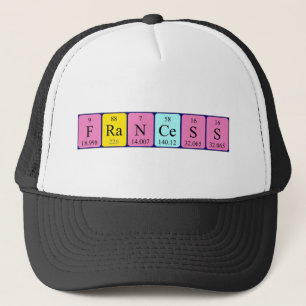 Gorra de nombres de tabla periódica de Franceses