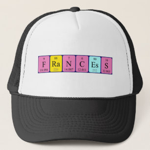 Gorra de nombres de tabla periódica de Franceses
