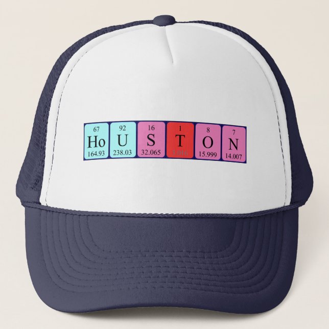 Gorra de nombres de tabla periódica de Houston (Anverso)