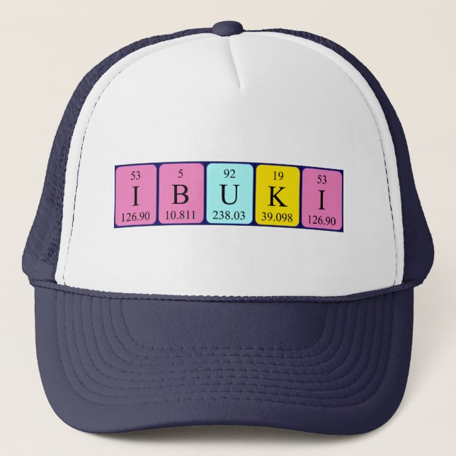 Gorra de nombres de tabla periódica de Ibuki (Anverso)