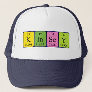 Gorra de nombres de tabla periódica de Kinsey