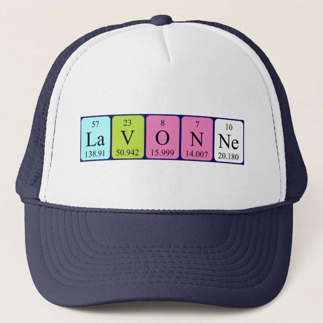 Gorra de nombres de tabla periódica de Lavonne (Anverso)