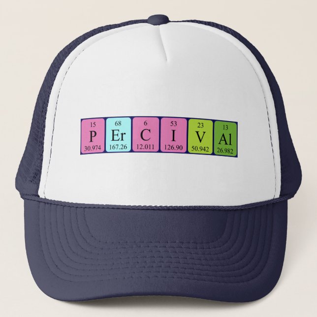 Gorra de nombres de tabla periódica de permisos (Anverso)