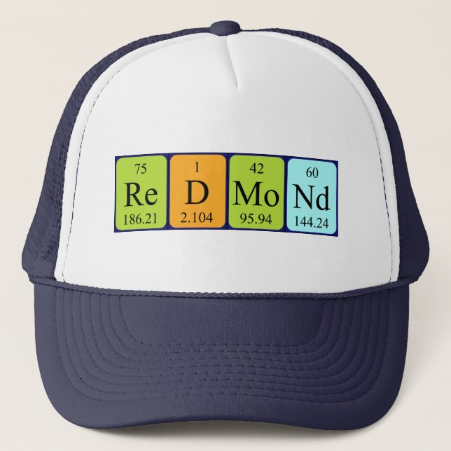 Gorra de nombres de tabla periódica de Redmond (Anverso)