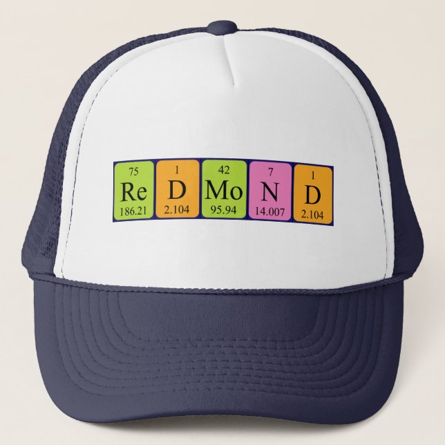 Gorra de nombres de tabla periódica de Redmond (Anverso)