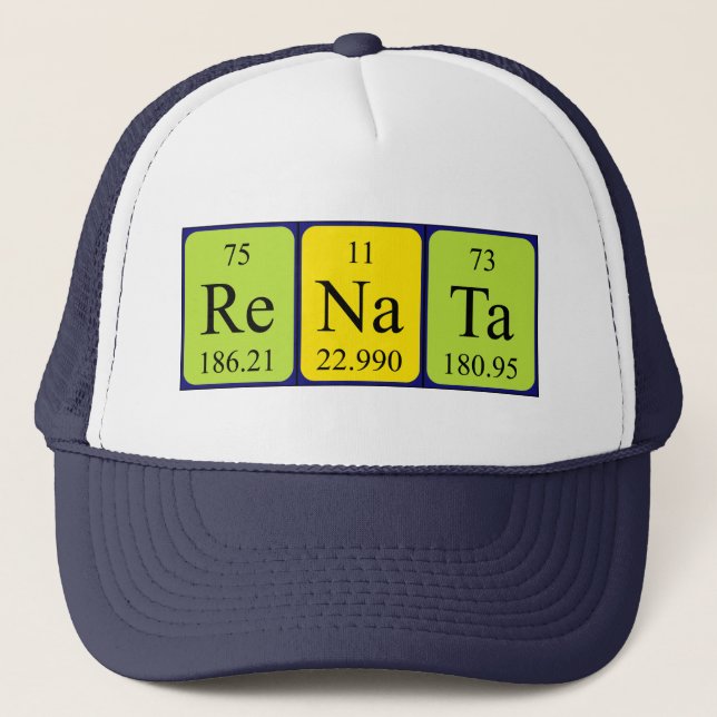 Gorra de nombres de tabla periódica de Renata (Anverso)