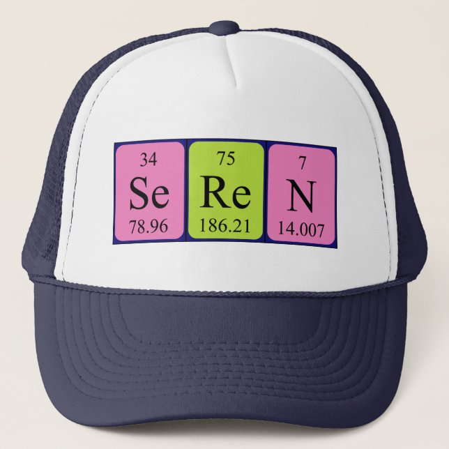 Gorra de nombres de tabla periódica de Seren (Anverso)