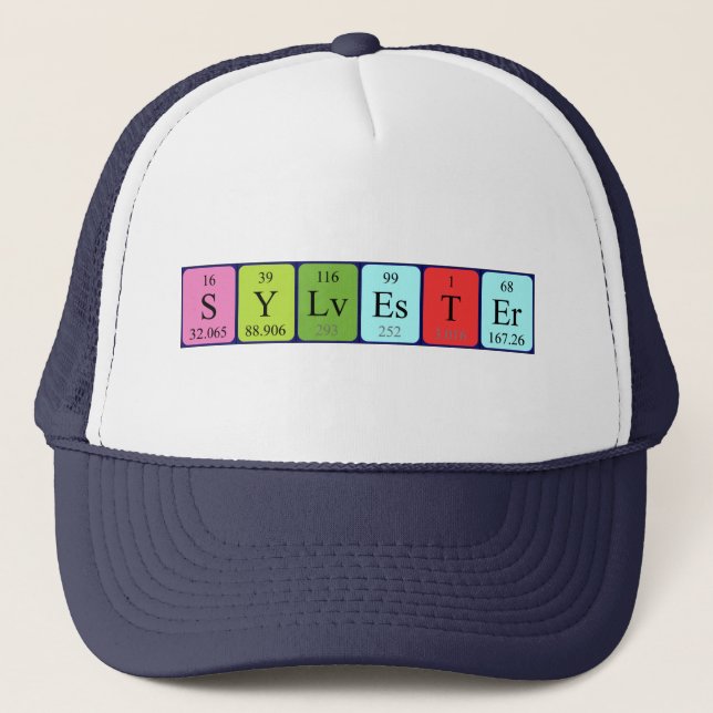 Gorra de nombres de tabla periódica de Sylvester (Anverso)