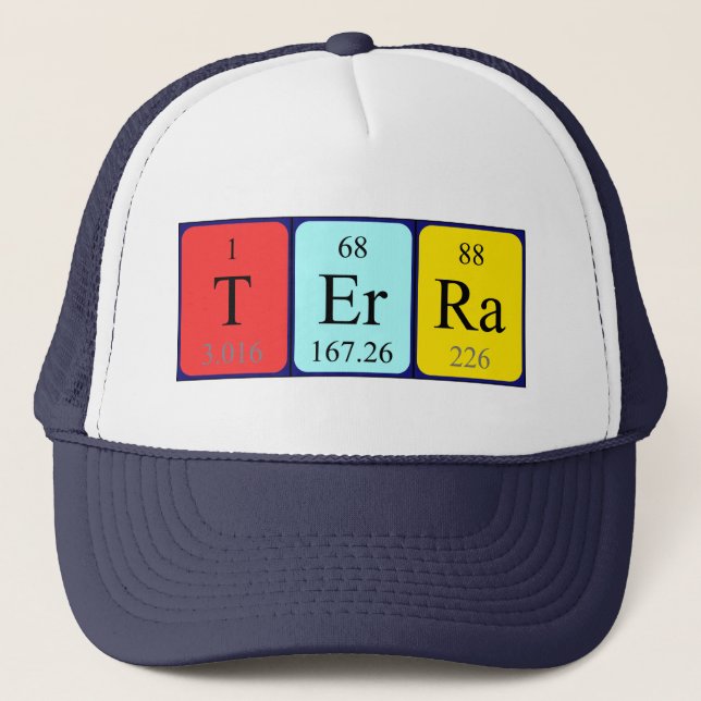 Gorra de nombres de tabla periódica de Terra (Anverso)