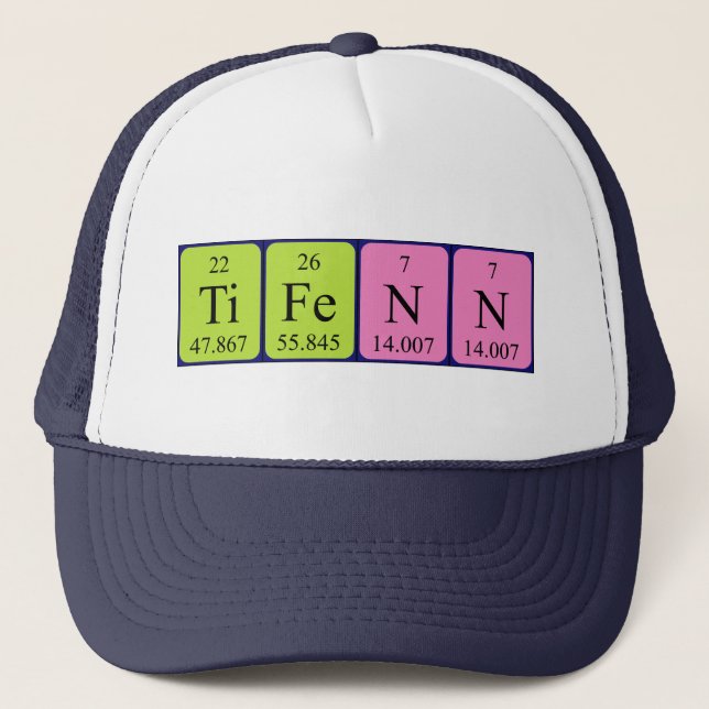 Gorra de nombres de tabla periódica de Tifenn (Anverso)