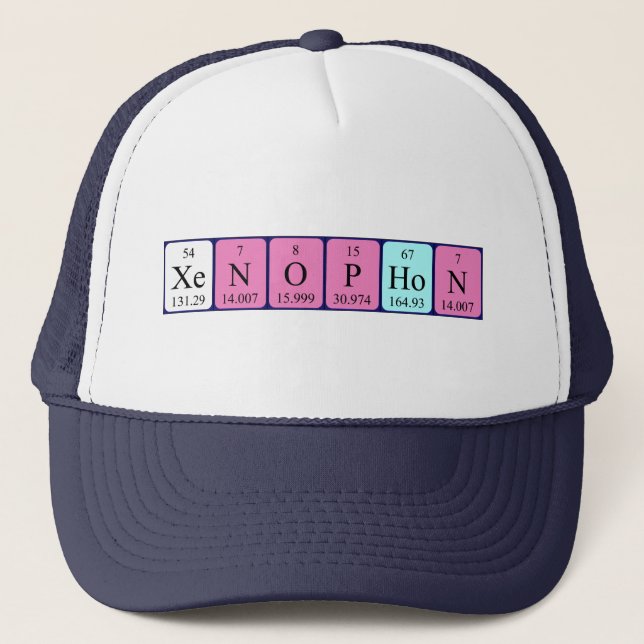 Gorra de nombres de tabla periódica de Xenophon (Anverso)