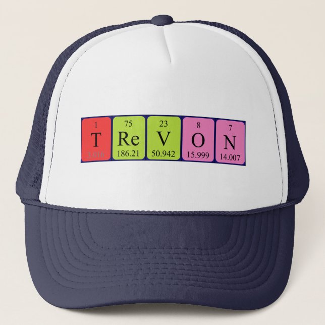 Gorra de nombres de tabla periódica Trevon (Anverso)