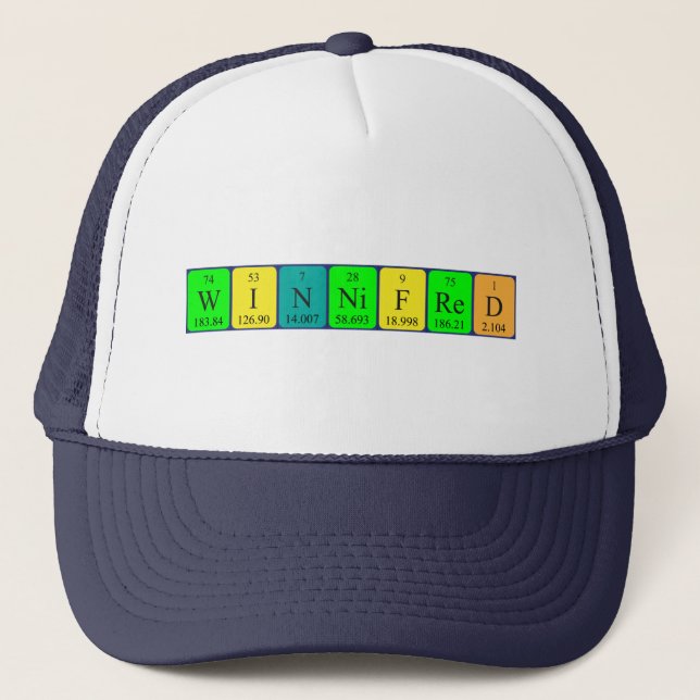 Gorra de nombres de tabla periódica Winnifred (Anverso)