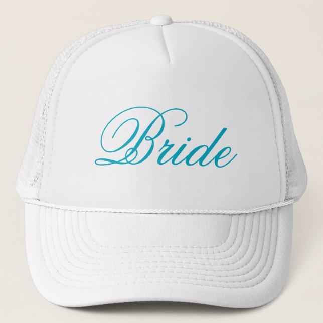 Gorra de novia azul turquesa (Anverso)