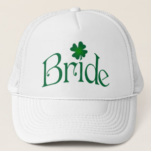 Gorra de novia verde esmeralda y blanca