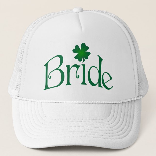 Gorra de novia verde esmeralda y blanca (Anverso)
