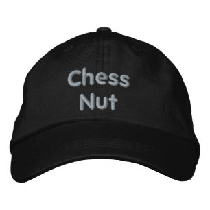 Gorra de nuez de ajedrez bordada