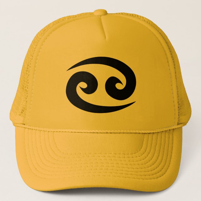 Gorra de oro amarillo zodiaco para el cáncer (Anverso)