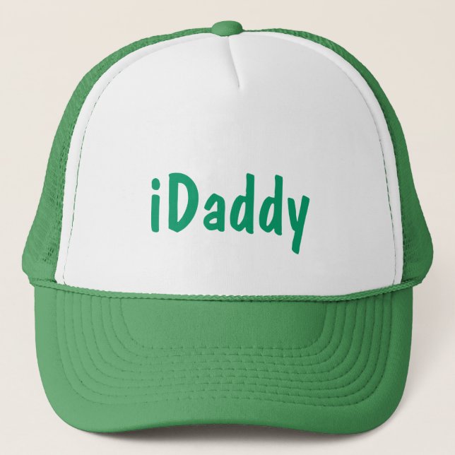 gorra de papá, padre blanco y verde (Anverso)