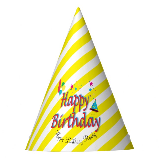 Gorra de papel Birthday Balloons Stars (Anverso)