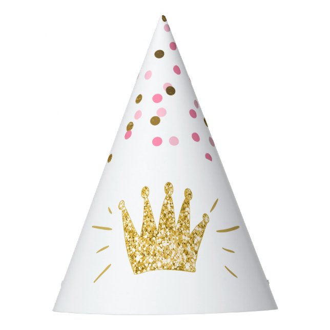 Gorra de papel de cumpleaños de la princesa corona (Anverso)